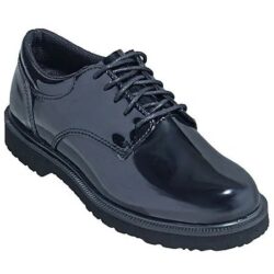 Women's Hi-Gloss Black Oxford Shoes, Bates #22741