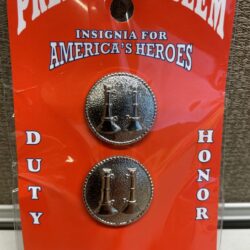 Collar Insignia Captain, Two Bugles, Silver Premier P5092-10S