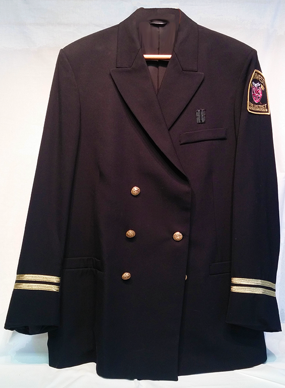 Flying Cross Double Breasted Naval Officer Black Dress Coat #17B8696C