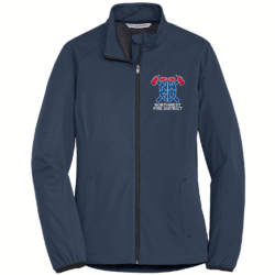 Port and Co. Ladies Full Zip Soft Shell Jacket L717 Dress Blue Navy