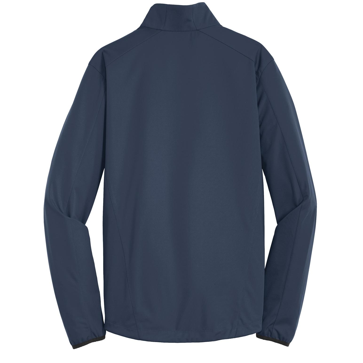 Port and Co. Full Zip Soft Shell Jacket J717 Dress Blue Navy - Image 2